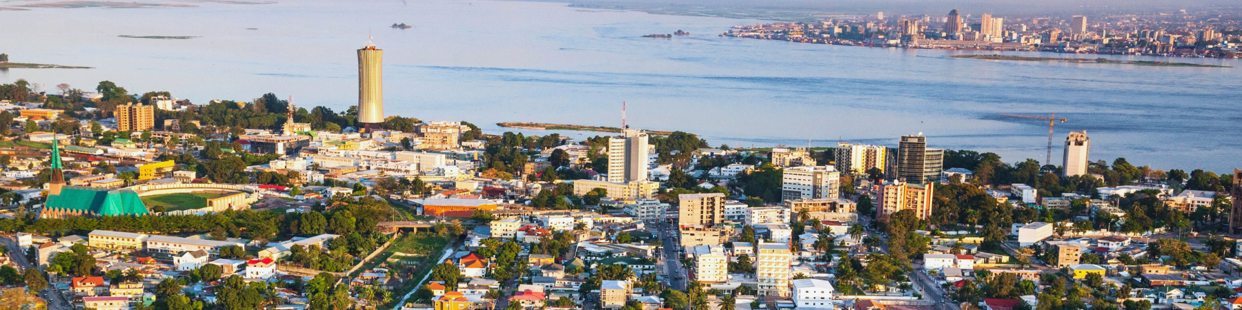 Pointe-Noire, economic capital — aerial view of the coastline