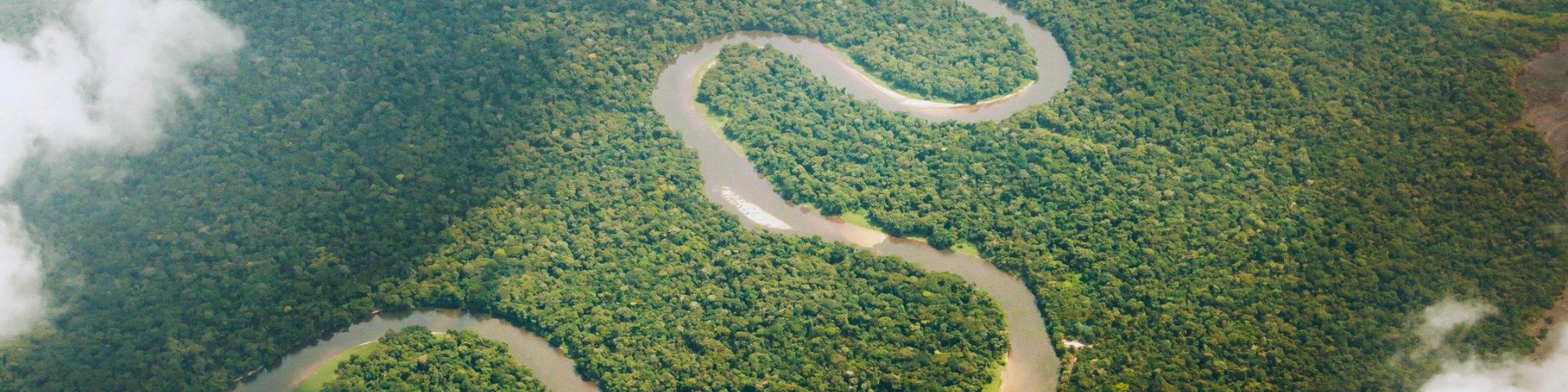 Congo Basin — floating village on the river
